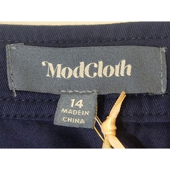 NEW Modcloth Navy Mini Skirt - Picture 6 of 8